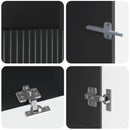 3-delt LED TV Skab ARNHEM 3 stk. Sort Konstrueret træ