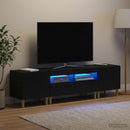 3-delt LED TV Skab ARNHEM 3 stk. Sort Konstrueret træ