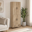 Skab Sæt 2 pcs 66 x 34,5 x 95 cm Konstrueret træ