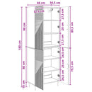 Skab Sæt 2 pcs 66 x 34,5 x 89,5 cm Konstrueret træ