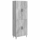 Skab Sæt 2 pcs Grå Sonoma 66 x 34,5 x 89,5 cm Konstrueret træ