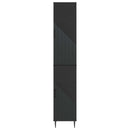 Skab Sæt 2 pcs Sort 33 x 34,5 x 89,5 cm Konstrueret træ
