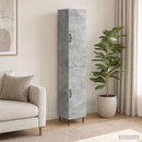 Skab Sæt 2 pcs Betongrå 33 x 34,5 x 89,5 cm Konstrueret træ