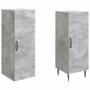 Skab Sæt 2 pcs Betongrå 33 x 34,5 x 89,5 cm Konstrueret træ