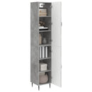 Skab Sæt 2 pcs Betongrå 33 x 34,5 x 89,5 cm Konstrueret træ