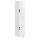 Skab Sæt 2 pcs Hvid højglans 33 x 34,5 x 89,5 cm