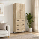 Skab Sæt 2 pcs Sonoma-eg 66 x 34,5 x 90 cm Konstrueret træ