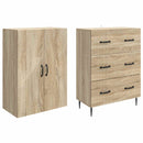 Skab Sæt 2 pcs Sonoma-eg 66 x 34,5 x 90 cm Konstrueret træ