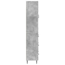Skab Sæt 2 pcs Betongrå 66 x 34,5 x 90 cm Konstrueret træ