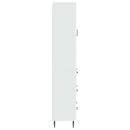 Skab Sæt 2 pcs Hvid højglans 66 x 34,5 x 90 cm Konstrueret træ