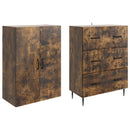 Skab Sæt 2 pcs Røget eg 66 x 34,5 x 90 cm Konstrueret træ