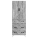 Skab Sæt 2 pcs Grå Sonoma 66 x 34,5 x 90 cm Konstrueret træ