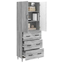 Skab Sæt 2 pcs Grå Sonoma 66 x 34,5 x 90 cm Konstrueret træ