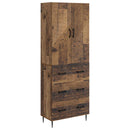 Skab Sæt 2 pcs Gammelt træ 66 x 34,5 x 90 cm Konstrueret træ