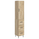 Skab Sæt 2 pcs Sonoma-eg 33 x 34,5 x 90 cm Konstrueret træ