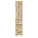 Skab Sæt 2 pcs Sonoma-eg 33 x 34,5 x 90 cm Konstrueret træ