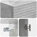 Skab Sæt 2 pcs Betongrå 33 x 34,5 x 90 cm Konstrueret træ