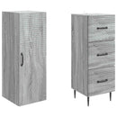 Skab Sæt 2 pcs Grå Sonoma 33 x 34,5 x 90 cm Konstrueret træ