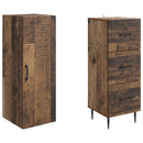 Skab Sæt 2 pcs Gammelt træ 33 x 34,5 x 90 cm Konstrueret træ