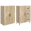 Skab Sæt 2 pcs Sonoma-eg 66 x 34,5 x 89,5 cm Konstrueret træ