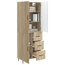 Skab Sæt 2 pcs Sonoma-eg 66 x 34,5 x 89,5 cm Konstrueret træ