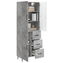 Skab Sæt 2 pcs Betongrå 66 x 34,5 x 89,5 cm Konstrueret træ
