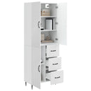 Skab Sæt 2 pcs Hvid højglans 66 x 34,5 x 89,5 cm