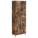 Skab Sæt 2 pcs Røget eg 66 x 34,5 x 89,5 cm Konstrueret træ