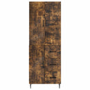 Skab Sæt 2 pcs Røget eg 66 x 34,5 x 89,5 cm Konstrueret træ