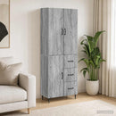 Skab Sæt 2 pcs Grå Sonoma 66 x 34,5 x 89,5 cm Konstrueret træ