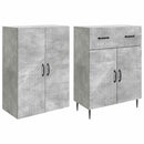Skab Sæt 2 pcs Betongrå 66 x 34,5 x 89,5 cm Konstrueret træ