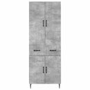 Skab Sæt 2 pcs Betongrå 66 x 34,5 x 89,5 cm Konstrueret træ