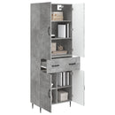 Skab Sæt 2 pcs Betongrå 66 x 34,5 x 89,5 cm Konstrueret træ