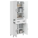 Skab Sæt 2 pcs Hvid højglans 66 x 34,5 x 89,5 cm