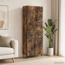 Skab Sæt 2 pcs Røget eg 66 x 34,5 x 89,5 cm Konstrueret træ