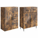 Skab Sæt 2 pcs Røget eg 66 x 34,5 x 89,5 cm Konstrueret træ