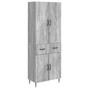 Skab Sæt 2 pcs Grå Sonoma 66 x 34,5 x 89,5 cm Konstrueret træ