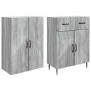 Skab Sæt 2 pcs Grå Sonoma 66 x 34,5 x 89,5 cm Konstrueret træ