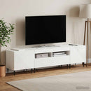 3-delt LED TV Skab Hvid højglans Konstrueret træ