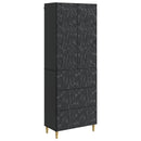 Skab Sæt 2 pcs Sort 66 x 34,5 x 90 cm Konstrueret træ