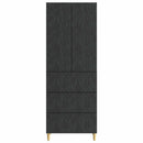 Skab Sæt 2 pcs Sort 66 x 34,5 x 90 cm Konstrueret træ