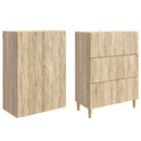 Skab Sæt 2 pcs Sonoma-eg 66 x 34,5 x 90 cm Konstrueret træ