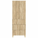 Skab Sæt 2 pcs Sonoma-eg 66 x 34,5 x 90 cm Konstrueret træ