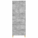 Skab Sæt 2 pcs Betongrå 66 x 34,5 x 90 cm Konstrueret træ