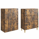 Skab Sæt 2 pcs Røget eg 66 x 34,5 x 90 cm Konstrueret træ