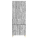 Skab Sæt 2 pcs Grå Sonoma 66 x 34,5 x 90 cm Konstrueret træ