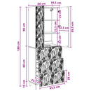 Skab Sæt 2 pcs Gammelt træ 66 x 34,5 x 90 cm Konstrueret træ