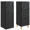 Skab Sæt 2 pcs Sort 33 x 34,5 x 90 cm Konstrueret træ
