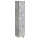 Skab Sæt 2 pcs Betongrå 33 x 34,5 x 90 cm Konstrueret træ