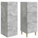 Skab Sæt 2 pcs Betongrå 33 x 34,5 x 90 cm Konstrueret træ